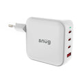 Snug 4 Port GaN 100W PD Wall Charger - White