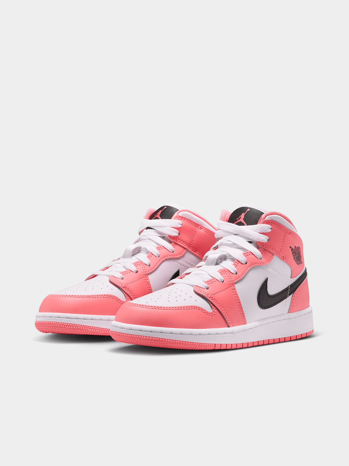 Jordan Junior 1 Mid Pink Gaze/Black Sneaker