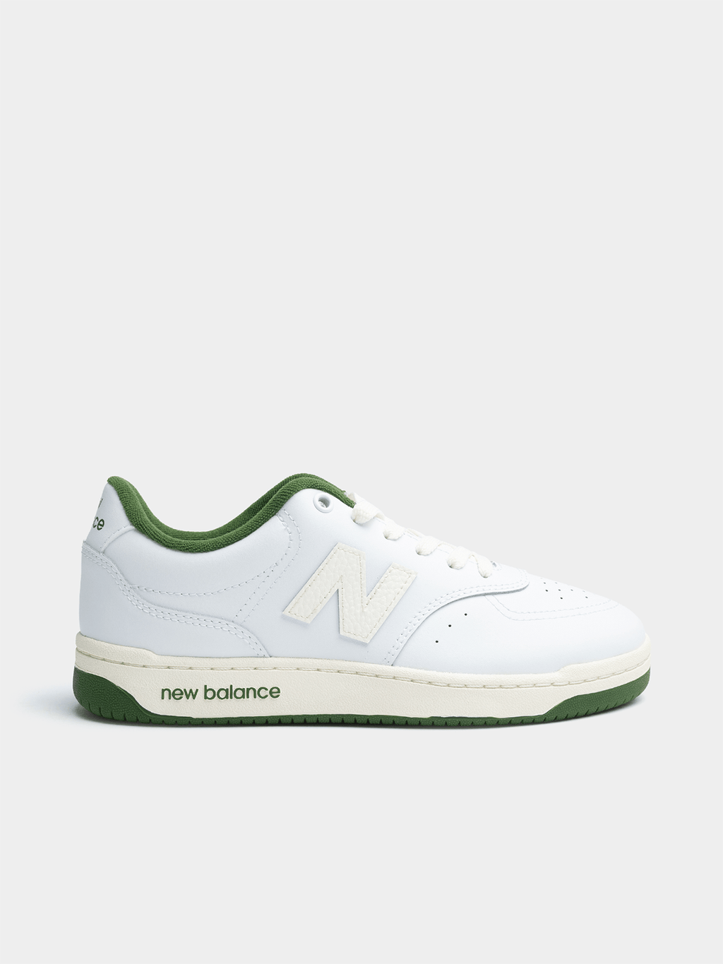 New Balance BB80 White/Green Sneaker