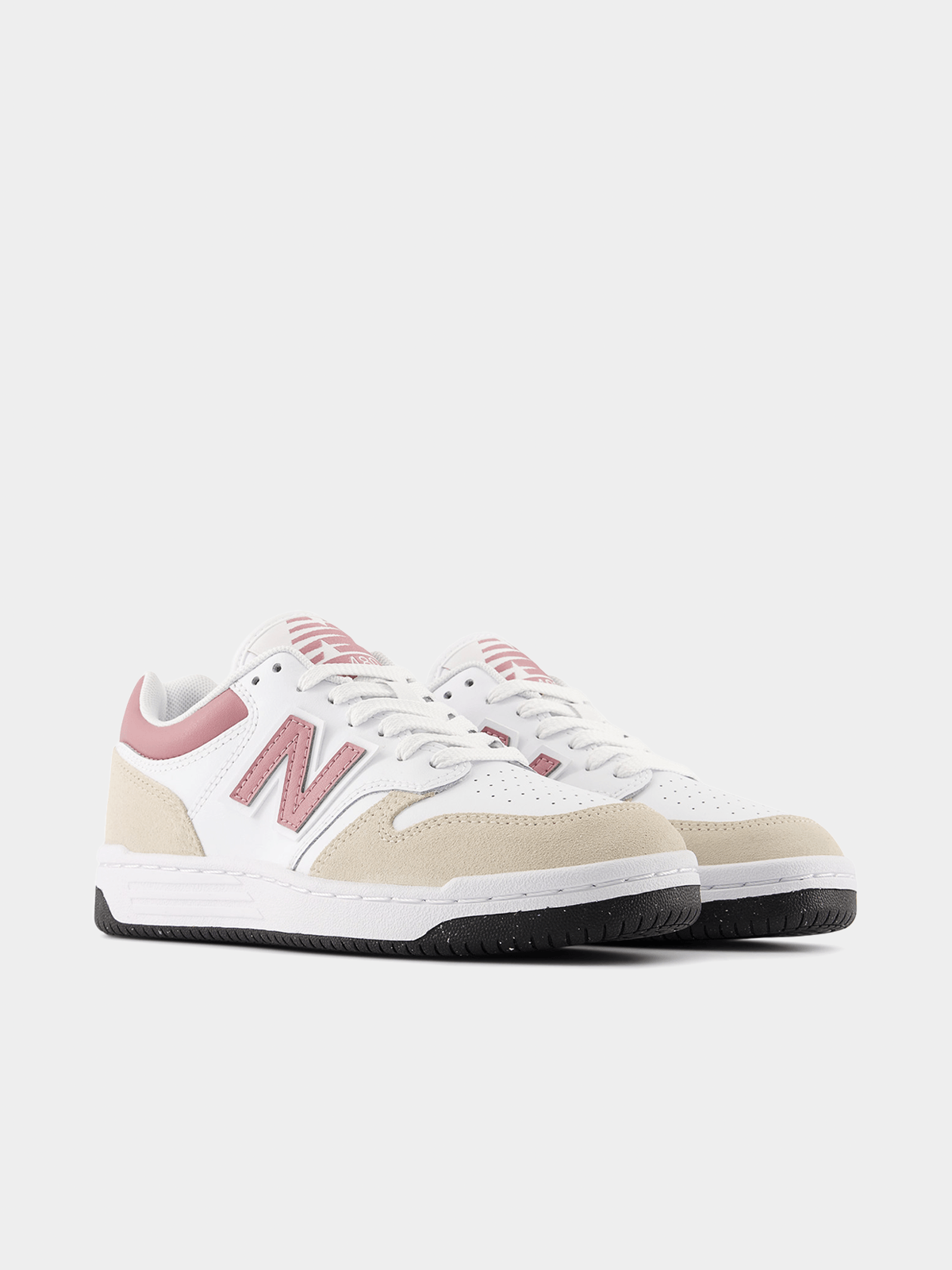 New Balance Junior 480 Mauve/White Sneaker