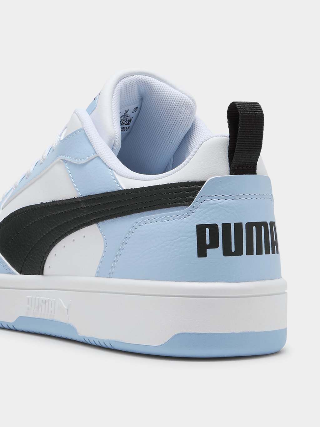 Mens Puma Rebound V6 Lo White/Blue Sneaker