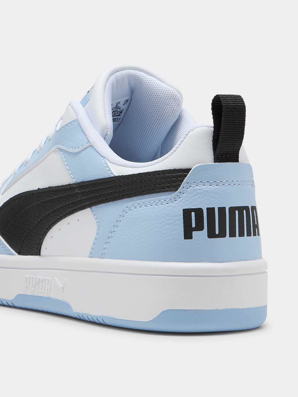 Mens Puma Rebound V6 Lo White/Blue Sneaker