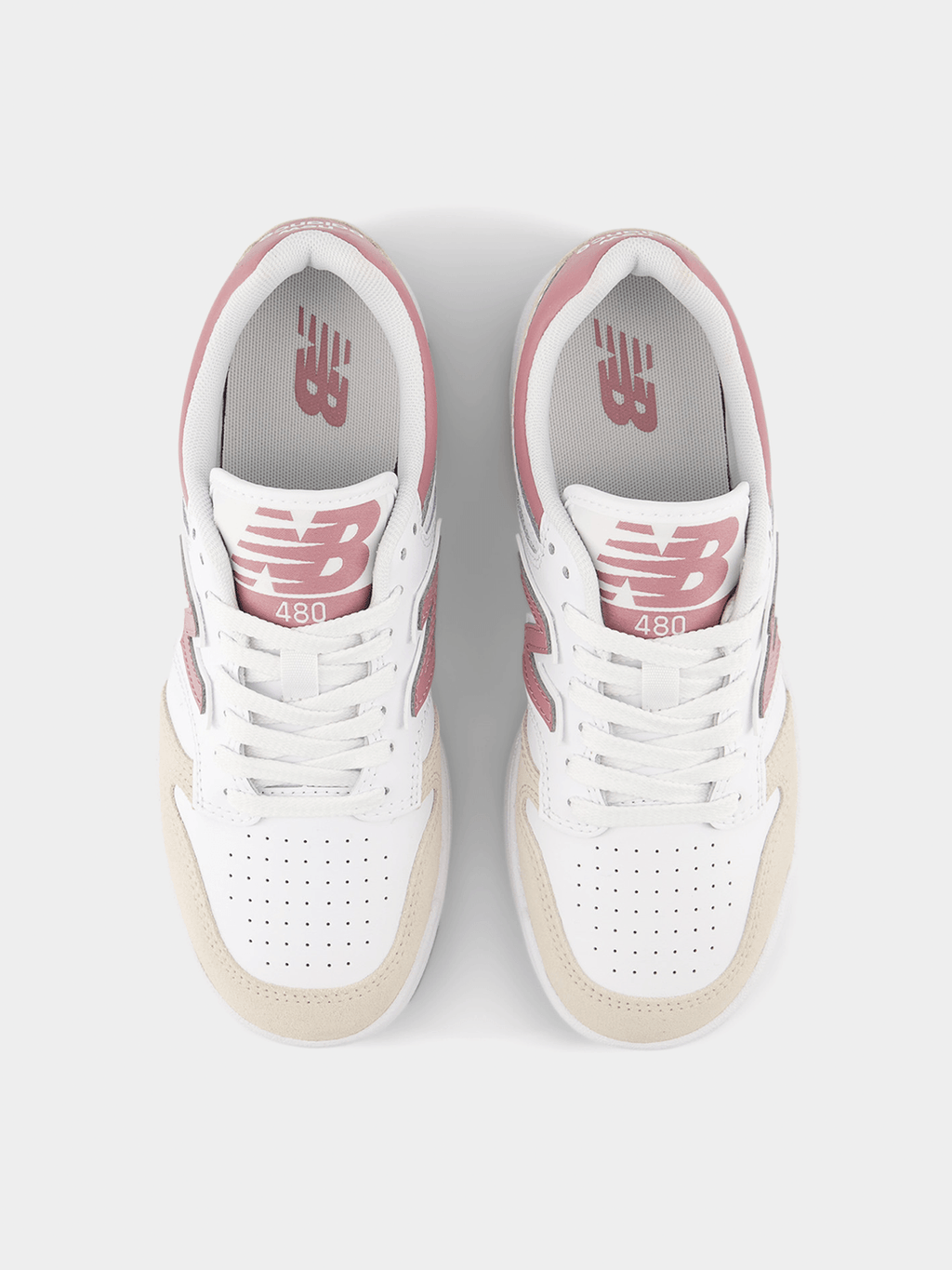 New Balance Junior 480 Mauve/White Sneaker
