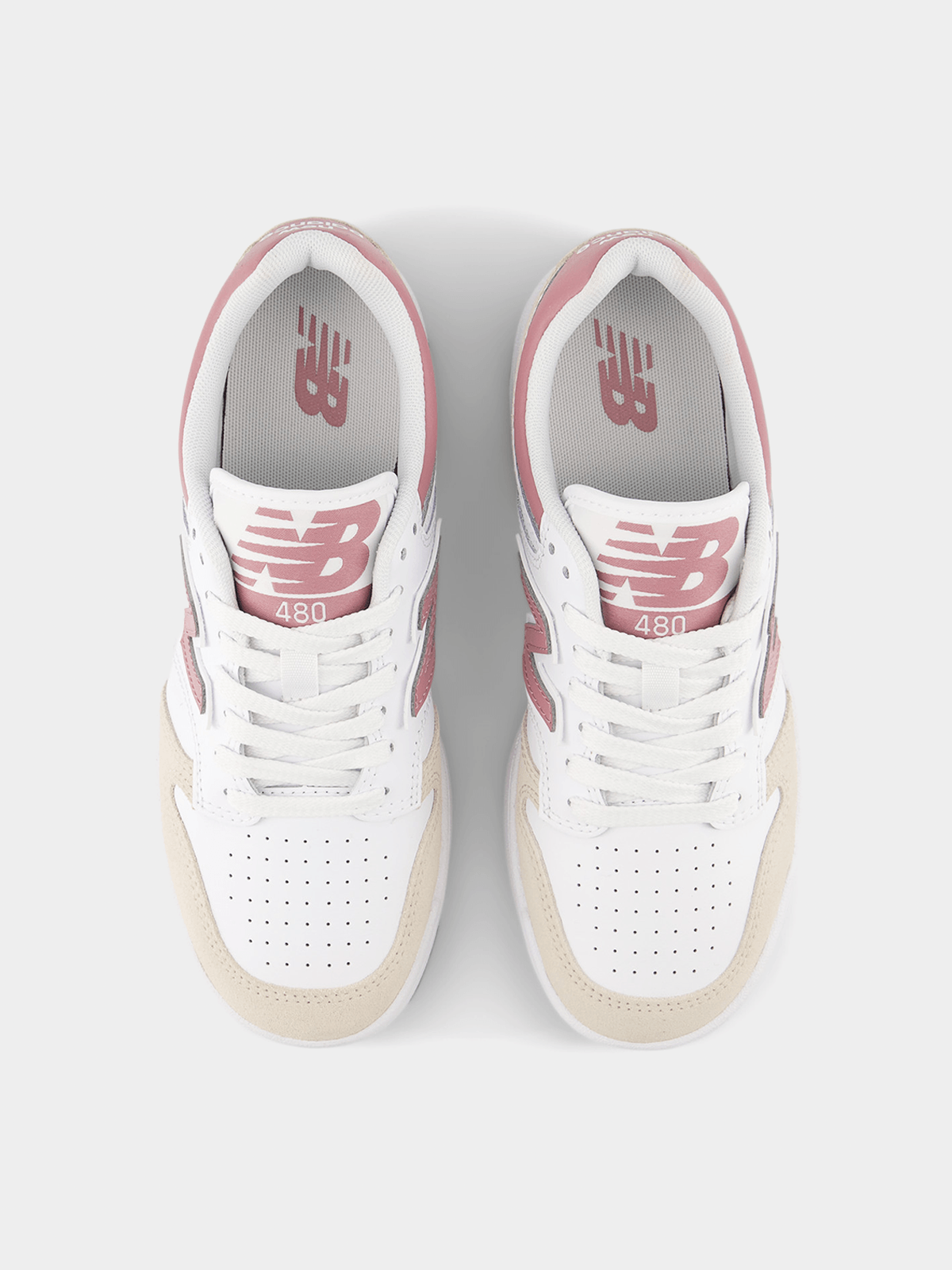 New Balance Junior 480 Mauve/White Sneaker