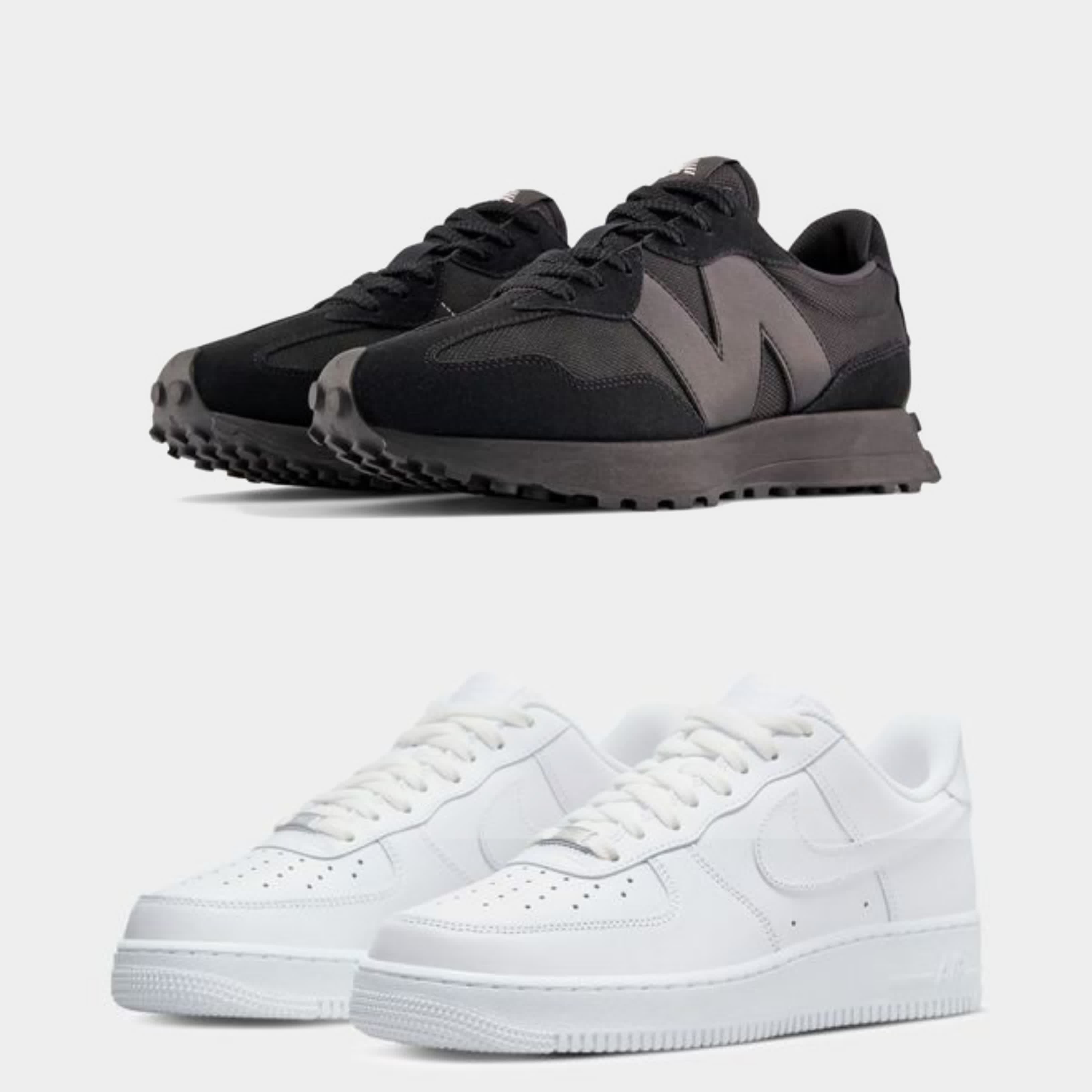 Nike AF1 + New Balance 327 Black Sneaker